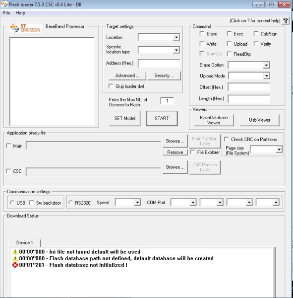 Flash loader v7. 5. 3 CSC v0. 4 Lite Dll