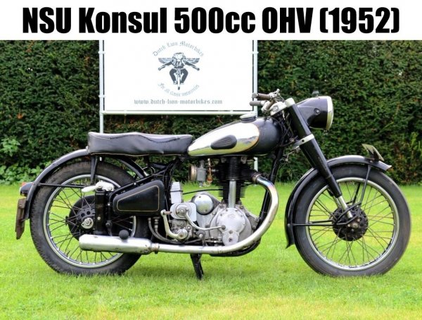 NSU KONSUL 500cc OHV (1952г. )