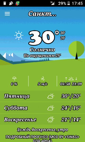 Погода v1. 3. A. 1. 21 lite. mod