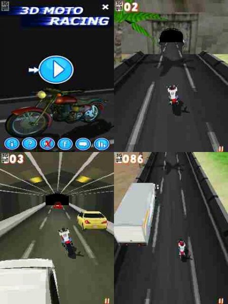 Moto Racing 3D 240x400 Asha305
