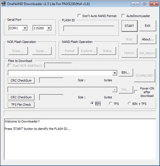OneNAND Downloader v1. 5 Lite Dump Fixed