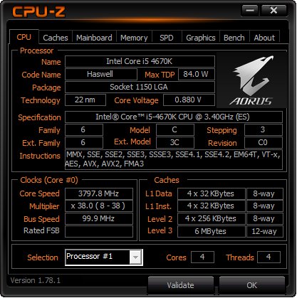 CPU-Z Aorus 1. 95 (2021)