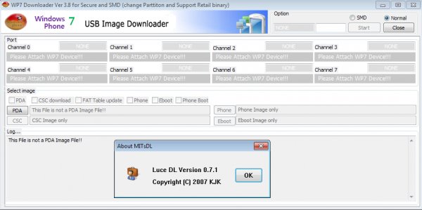 WP7 Downloader Ver 3. 8 for Secure and SMD