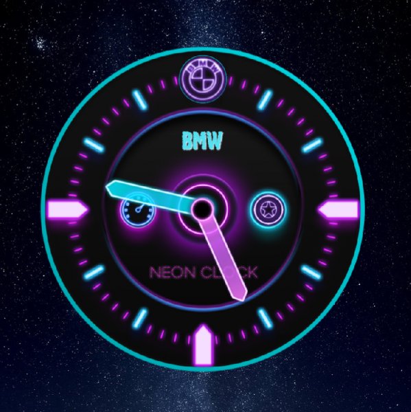 BMW Neon Clock widget