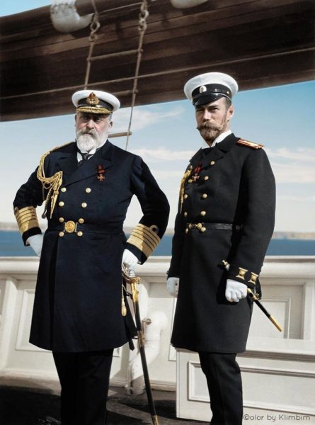 King Edward VII and Emperor Nicholas II at Reval