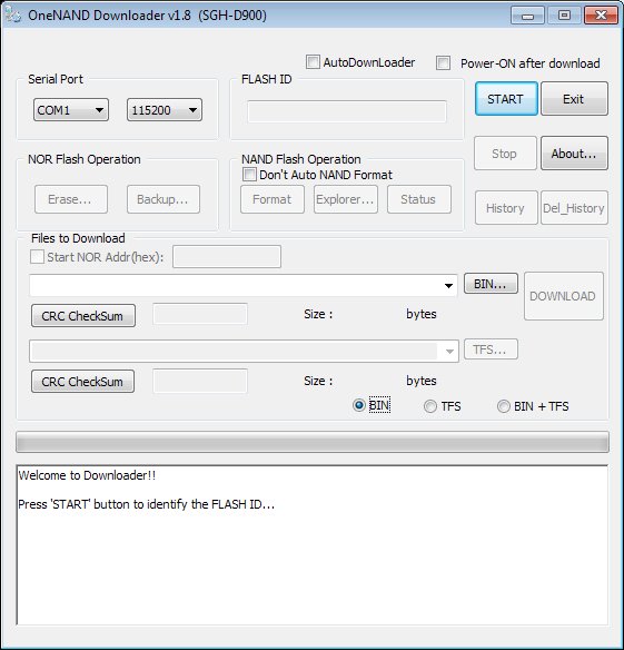 OneNAND Downloader v1. 8 (D900)