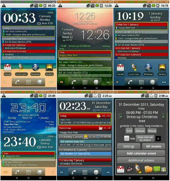 Удобное время Clock and event widget (Free) v1. 9. 11