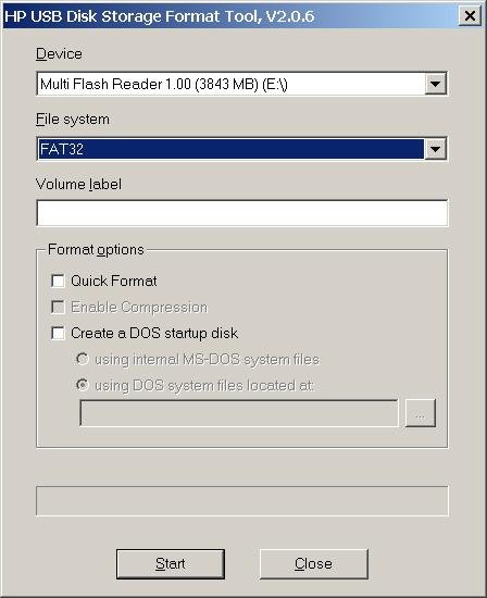 HP USB Disk Storage Format Tool 2. 1. 8