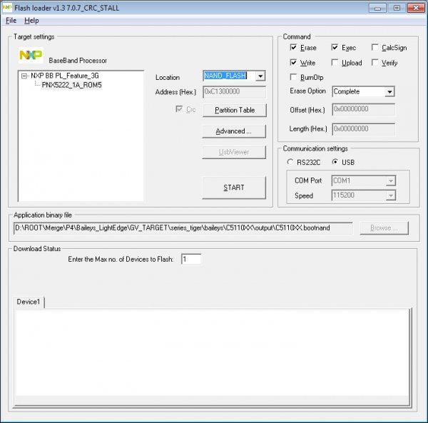 Flash loader v1. 3 7. 0. 7 CRC STALL