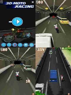 Moto Racing 3D 240x400 Cracked