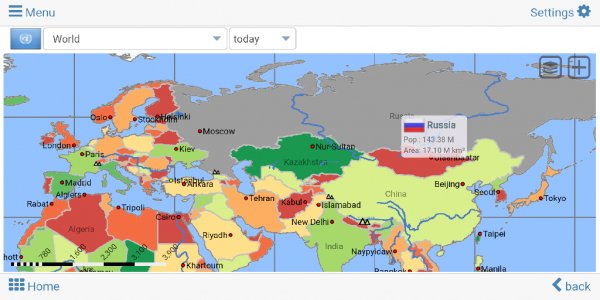 World atlas and world map MxGeo Pro (6. 2. 84)