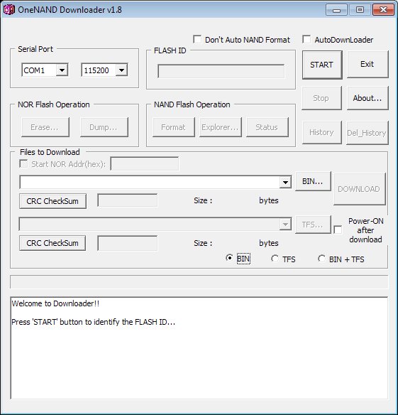 OneNAND Downloader v1. 8 (E380)