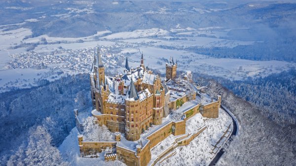 Замок Гогенцоллерн Hohenzollern Burg UHD обои 4К