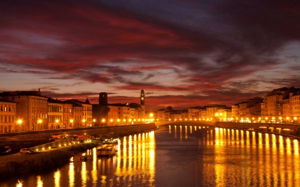 Vladtech gorod veneciya kanal noch ogni 3840x2400