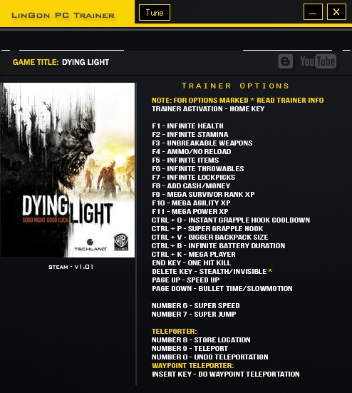 Dying Light Трейнер 25 1. 01