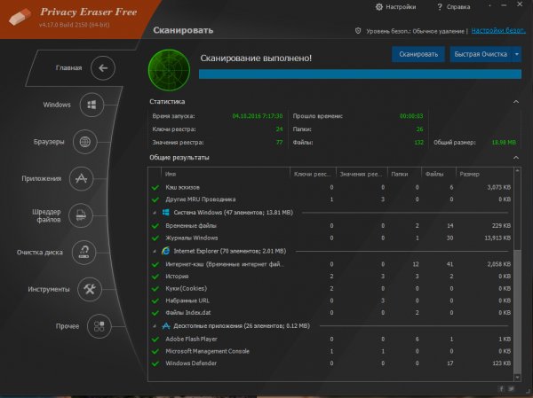 Privacy Eraser Free 4. 17. 0 Build 2150