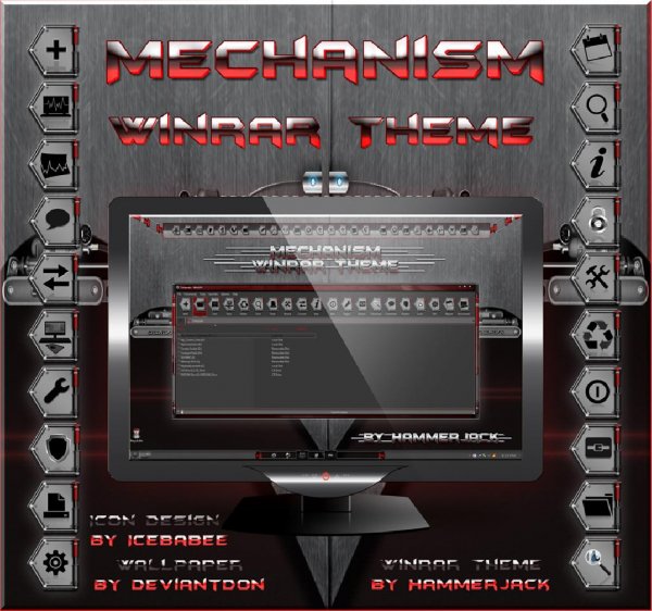 Mechanism Red Winrar Theme