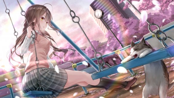 anime-girl-funny-cat-swing-cherry