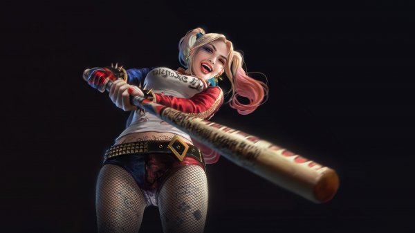 Harley-quinn-bat-4k 191@5@q