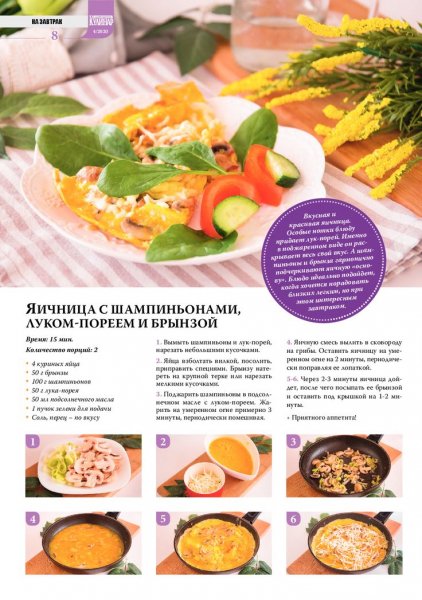 Яичница с шампиньонами