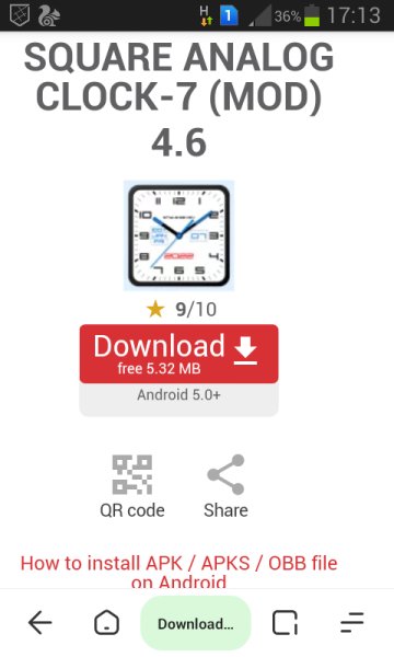 Square Analog Clock-7-4. 6