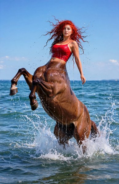 Centaur rearing sea