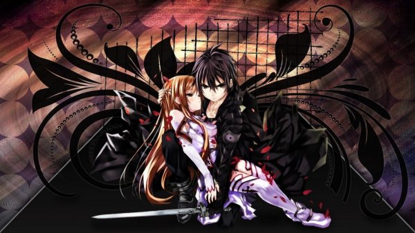www. GetBg. net Anime Man and woman in the
