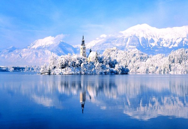 Bled winter Slovenia