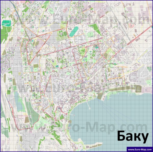 Карта Баку