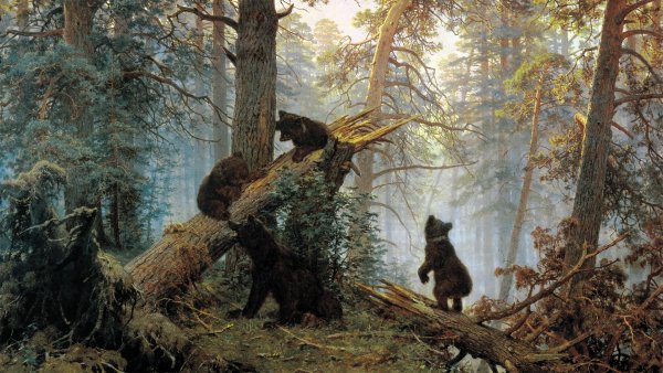 Шишкин Иван. Утро в сосновом лесу (1889)