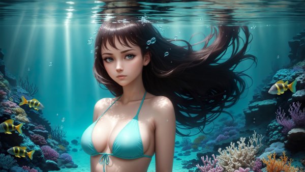 Girl Under Water (1920x1080)