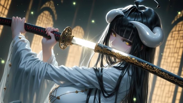 Albedo albedo s katanoj iz anime povelitel