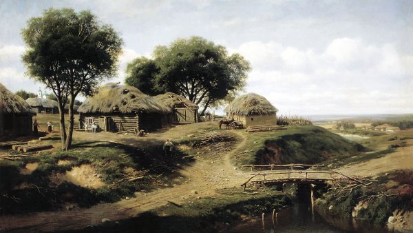 Клодт Михаил К. . Село в Орловской губернии (1864)