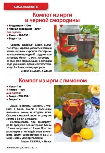 Компот из ирги
