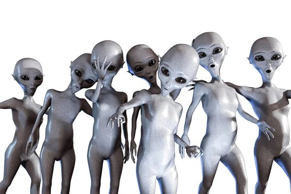 photo huge group gray aliens t