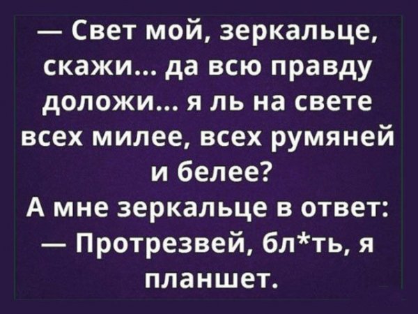 Свет мой, зеркальце, скажи