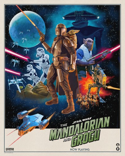 Постер &amp;quot;Мандалорца и Грогу&amp;quot; (2026) на мотив 4 Эпизода (1977)