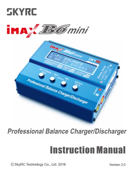 Инструкция iMAX B6 mini версия 2.0 русский язы