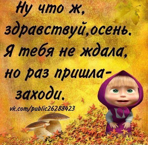 Здравствуй, осень!