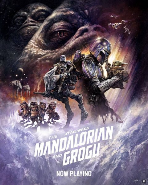 Постер &amp;quot;Мандалорца и Грогу&amp;quot; (2026) на мотив 5 Эпизода (1980)