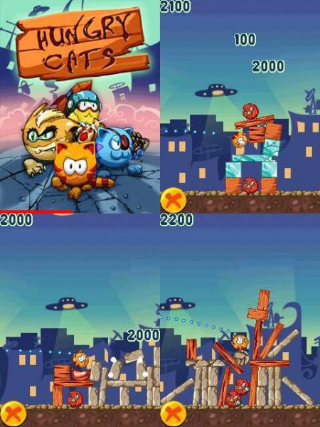 Hungry Cats 352x416