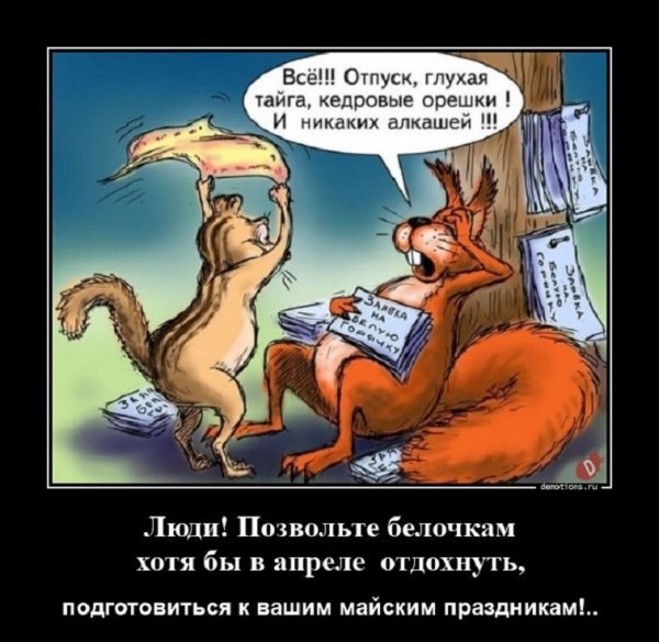 Белка хочет в отпуск