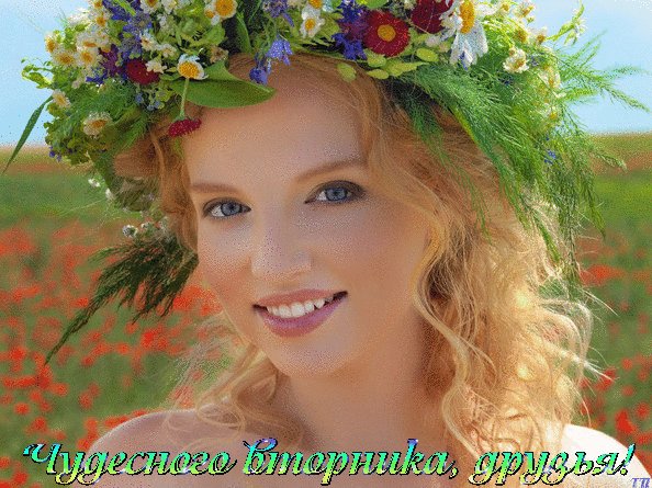 Анимированная открытка чудесного вторника