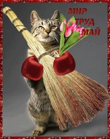 Открытка мир труд май 1 мая