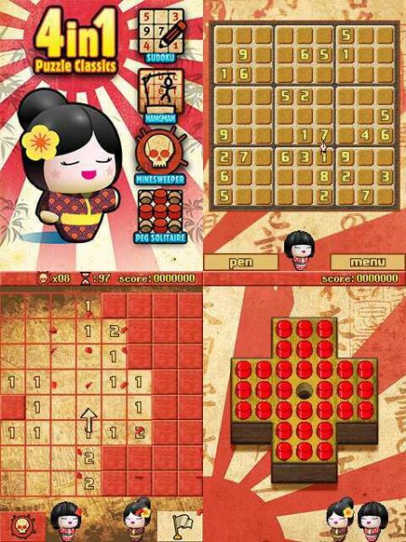 4 in-1-Puzzle Classics 128x160