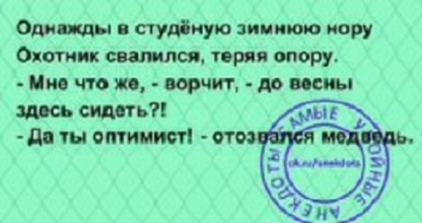 Однажды в студенную зимнюю нору...