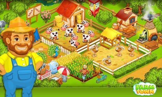 Farm Town:Happy City Day Story v 1.89 [МОД]