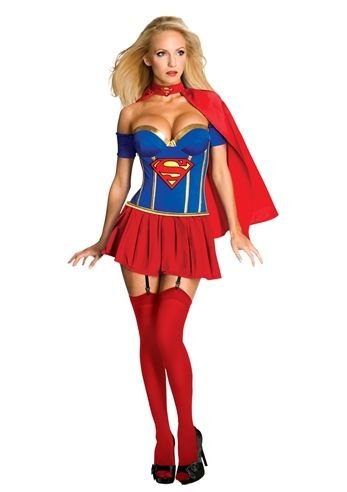 Adult Supergirl Corset Woman Costume