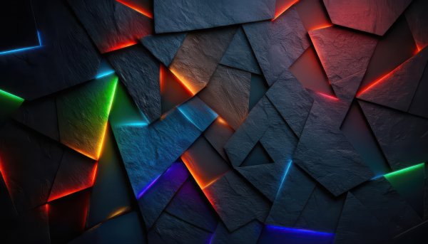 Neon-lit-dark-stone-geometric-uk