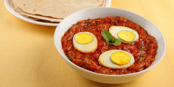 Яйца карри масала